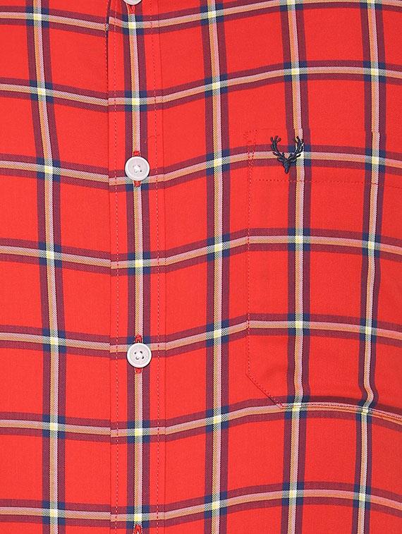 red checkered casual shirt - 16112258 - Zoom Image - 4