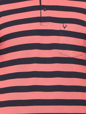 pink striped polo t-shirt - 16112302 - Standard Image - 4