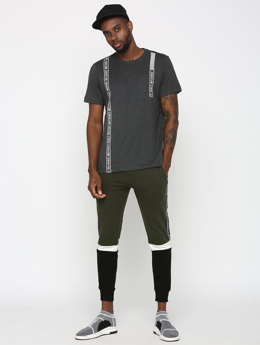 grey typographic front print t-shirt - 16112345 - Zoom Image - 4