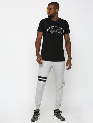 black typographic chest print t-shirt - 16112358 - Standard Image - 4