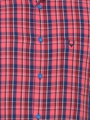 pink checkered casual shirt - 16113588 - Standard Image - 4