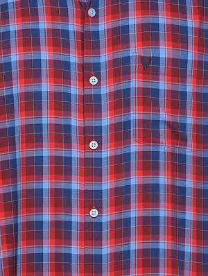 red checkered casual shirt - 16113610 - Standard Image - 4