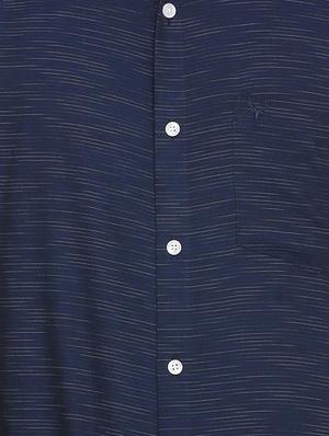 blue printed casual shirt - 16113629 - Standard Image - 4
