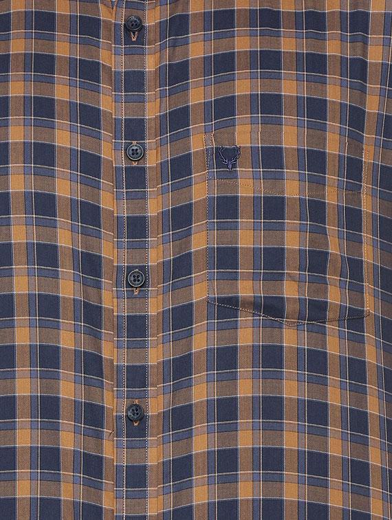 blue checkered casual shirt - 16113665 - Zoom Image - 4