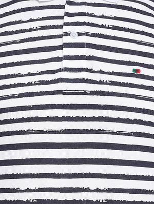 monochrome striped polo t-shirt - 16113696 - Standard Image - 4