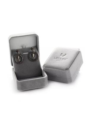 black metal hoop earring - 16114182 - Standard Image - 4