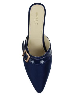 blue slip on mules - 16114590 - Standard Image - 4