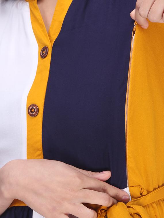 color block maternity wear dress - 16114819 - Zoom Image - 4
