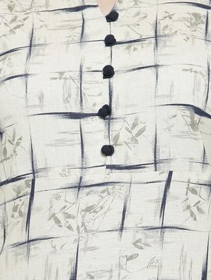 offwhite cotton straight kurta - 16119618 - Standard Image - 4