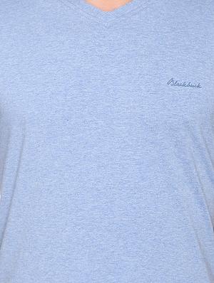 blue solid t-shirt - 16119732 - Standard Image - 4