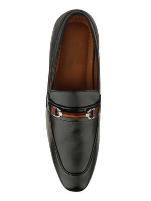 black leatherette slip ons - 16120589 - Standard Image - 4