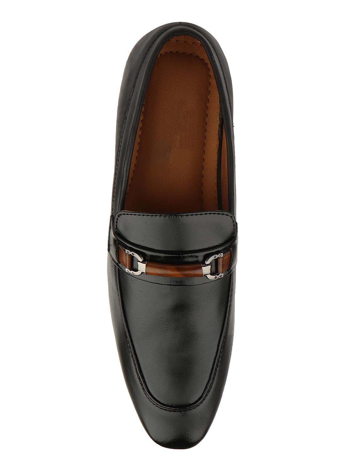 black leatherette slip ons - 16120589 - Zoom Image - 4