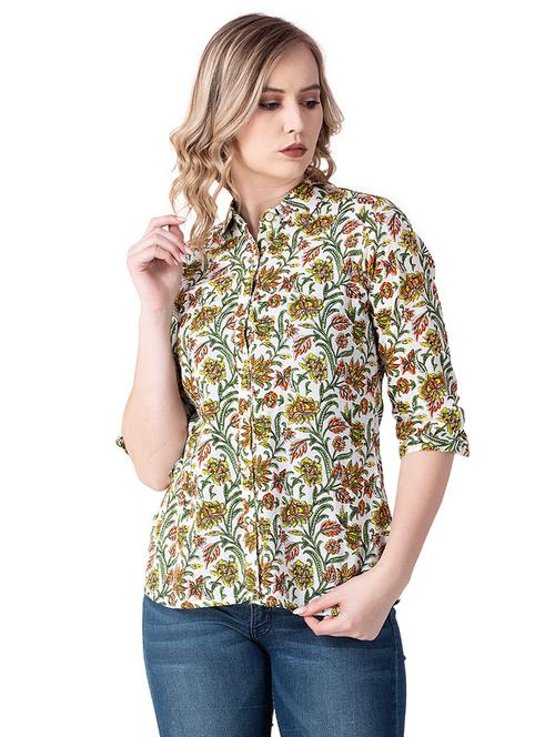 floral shirt tunic - 16120935 - Standard Image - 1