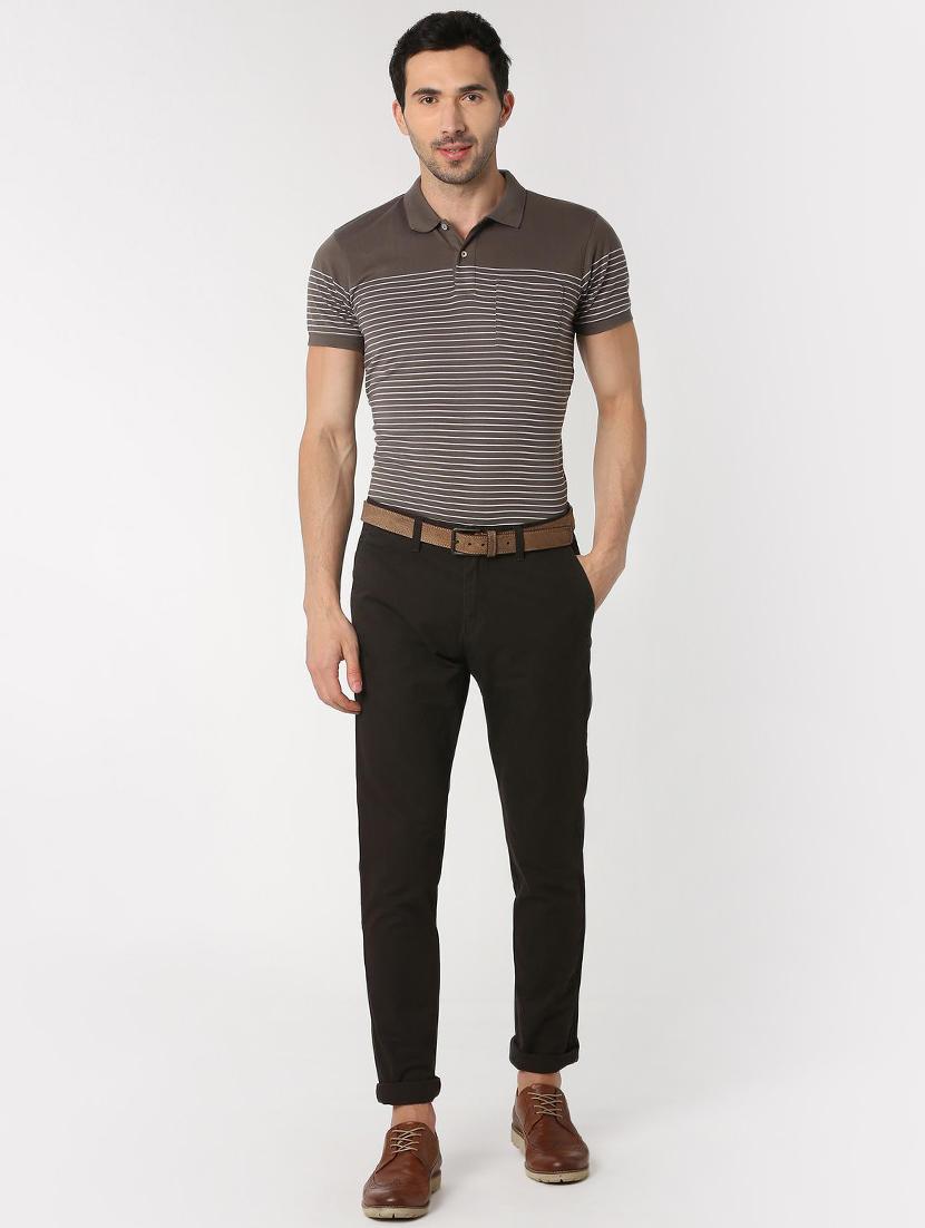 brown solid chinos - 16128980 - Zoom Image - 4