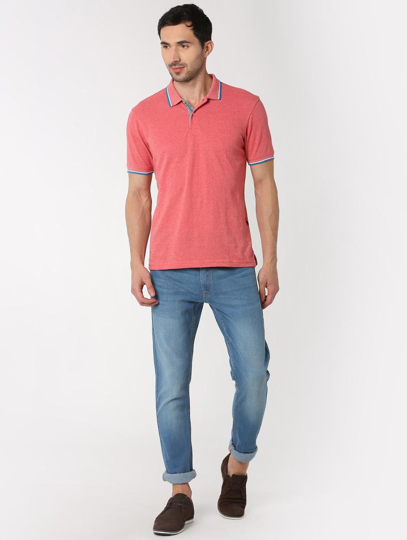 blue cotton blend light washed jeans - 16129027 - Zoom Image - 4