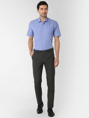 blue solid formal shirt - 16129089 - Standard Image - 4