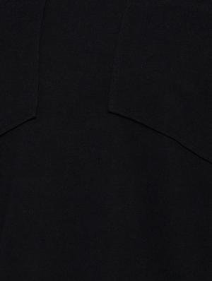 black solid hooded tshirt - 16129116 - Standard Image - 4