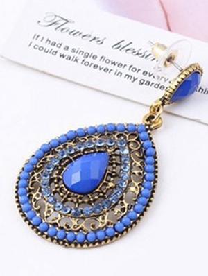 blue drop earring - 16129424 - Standard Image - 4