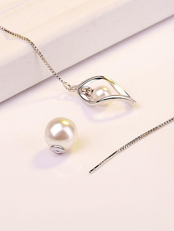 silver drop earring - 16129426 - Zoom Image - 4