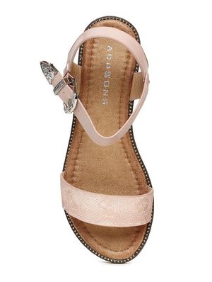 pink pu back strap sandals - 16129843 - Standard Image - 4