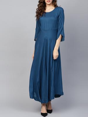 Embroidered jacket flared kurta - 16130291 - Standard Image - 4