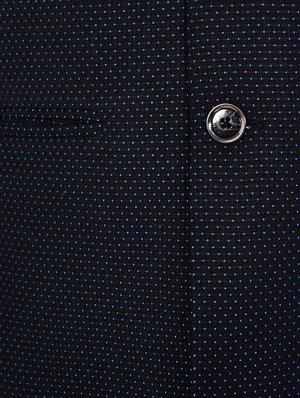 navy blue polyester blend nehru jacket - 16130364 - Standard Image - 4