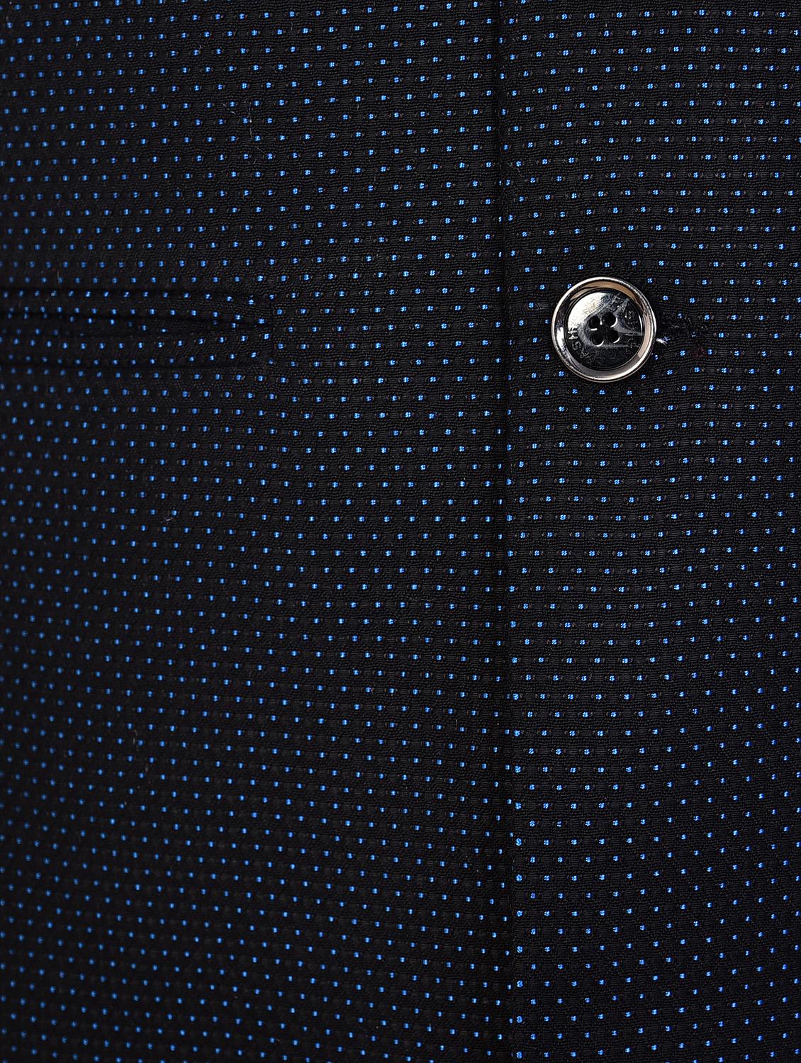 navy blue polyester blend nehru jacket - 16130364 - Zoom Image - 4