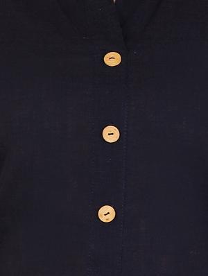 Black Solid kurti - 16130869 - Standard Image - 4