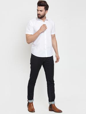 white solid casual shirt - 16131892 - Standard Image - 4