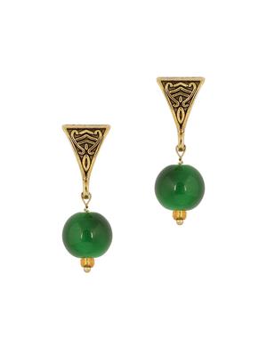 green brass long necklace - 16134495 - Standard Image - 4