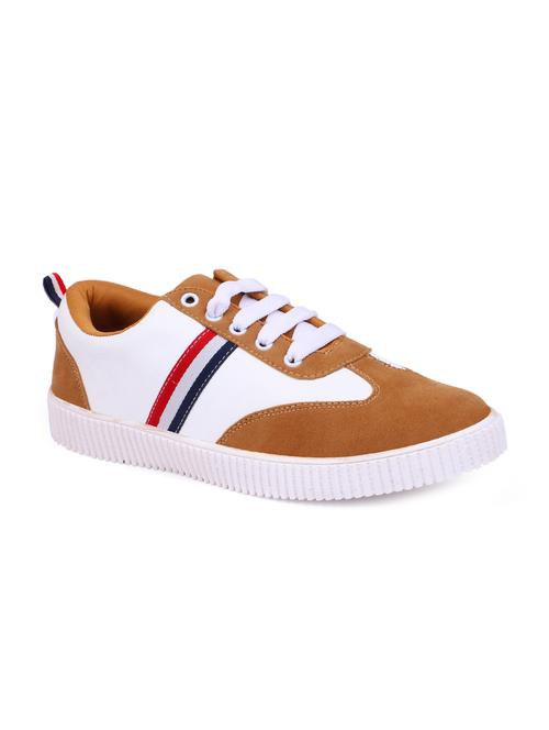 brown suede lace up sneakers - 16134935 - Standard Image - 1