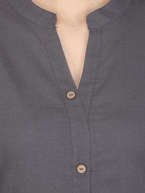 Solid straight kurta - 16138617 - Standard Image - 4