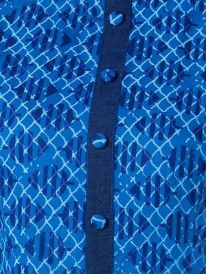 ethnic motifs printed flared kurta - 16138677 - Standard Image - 4