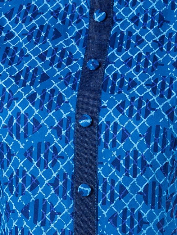 ethnic motifs printed flared kurta - 16138677 - Zoom Image - 4