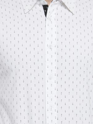 white printed casual shirt - 16138891 - Standard Image - 4