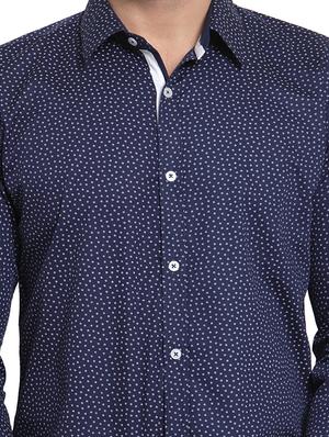 blue printed casual shirt - 16138933 - Standard Image - 4
