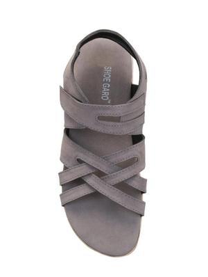 grey suede back strap sandals - 16139957 - Standard Image - 4