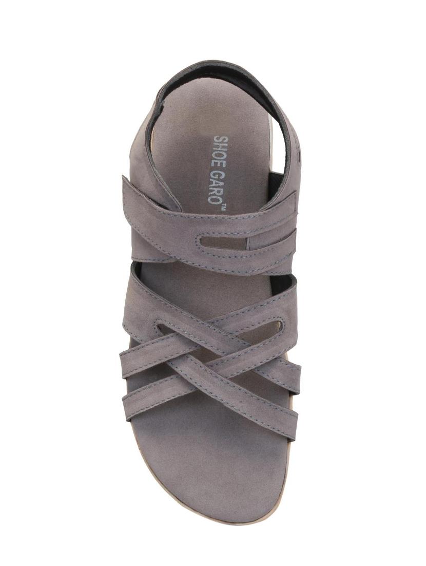 grey suede back strap sandals - 16139957 - Zoom Image - 4
