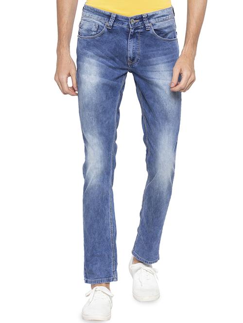 blue heavy washed jeans - 16140315 - Standard Image - 1