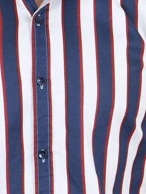 navy blue cotton blend casual shirt - 16141234 - Standard Image - 4