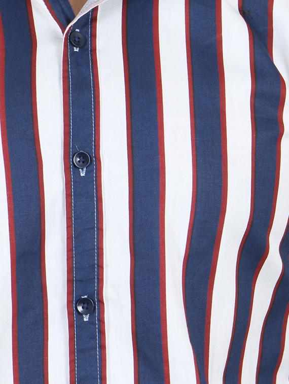 navy blue cotton blend casual shirt - 16141234 - Zoom Image - 4