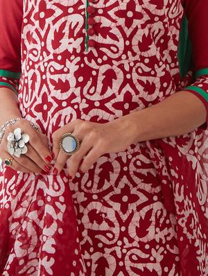 batik printed unstitched salwar suit - 16141420 - Standard Image - 4