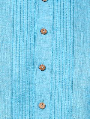 blue cotton long kurta - 16141769 - Standard Image - 4
