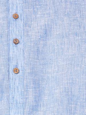 blue khadi asymmetric kurta - 16141819 - Standard Image - 4