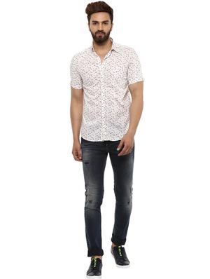 white printed casual shirt - 16142230 - Standard Image - 4