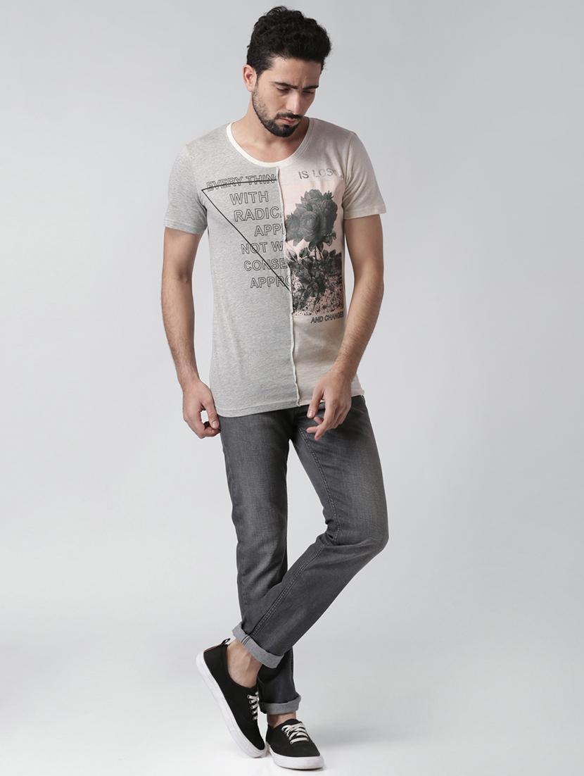grey front print tshirt - 16142306 - Zoom Image - 4