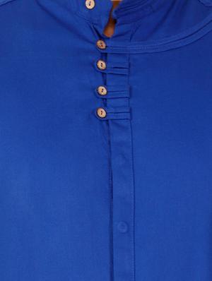 blue solid casual shirt - 16142437 - Standard Image - 4