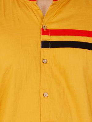 yellow striped casual shirt - 16142537 - Standard Image - 4
