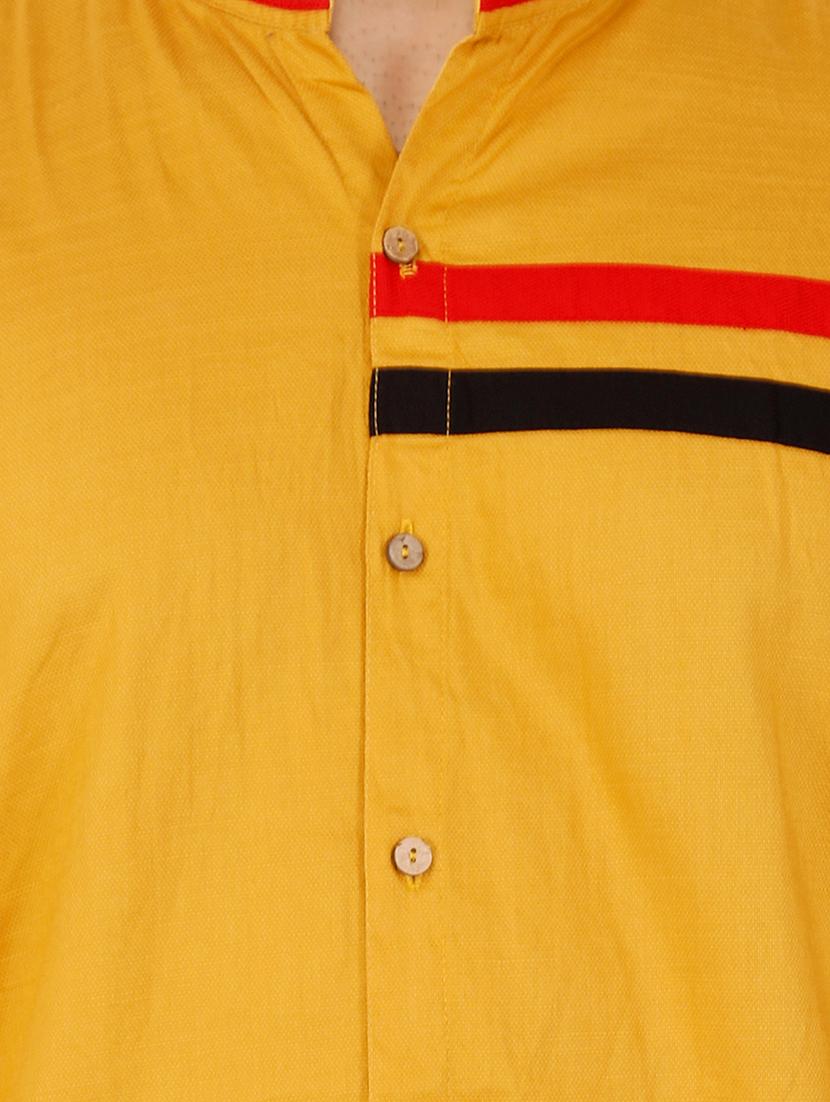 yellow striped casual shirt - 16142537 - Zoom Image - 4
