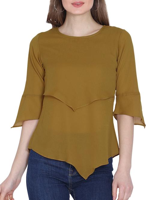 asymmetric hem layered top - 16142762 - Standard Image - 1